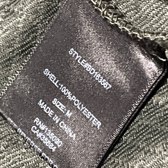 BLACK SWAN Dress Size M Green Leather Lace Up Peak A Boo Waffle Weave - Picture 9 of 13